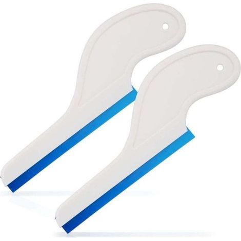 Raclette pour voiture en silicone souple avec eau, lame auto raclette avec poignée pour nettoyage et lavage des fenêtres de véhicule, lot de 2 pièces (1/4)