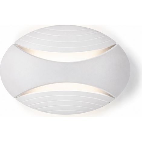Applique LED 6W in alluminio Bianco, doppio fascio Up Down, 480 lm, CCT switch Luce calda fredda e naturale (1/5)