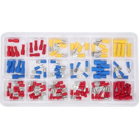120Pcs Kit de bornes à sertir pressées à froid Connecteur de bornes de fil électrique Accessoire (1/4)