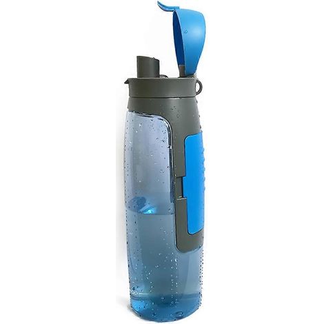 Gourde de sport 750 ml avec porte-cartes de visite, étanche, idéale pour le sport, le vélo et le camping.