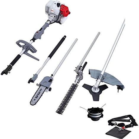 IKRA utensile multifunzione a scoppio 4in1 IBKH 33: decespugliatore, tagliabordi, potatore, tagliasiepi telescopico incl. prolunga (1/5)