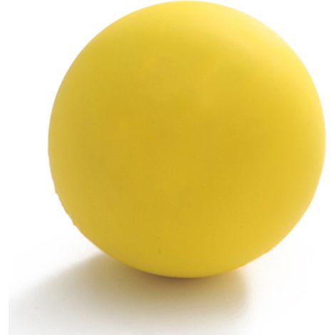 Balle de massage pour le yoga et les fascias, en caoutchouc, ronde, pour masser les pieds et détendre les muscles, tous âges, jaune.