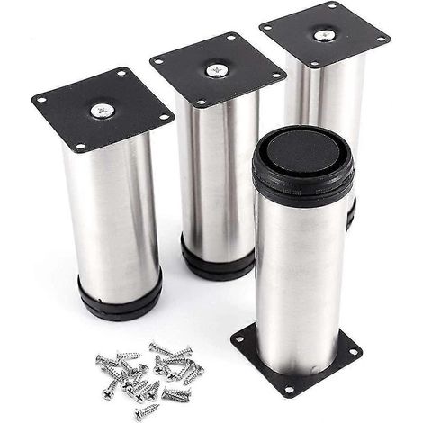 Pieds de meubles réglables en métal, pieds de table en acier inoxydable, cadeau de pieds de meubles (1/5)