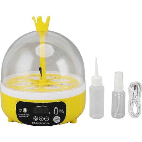 Mini incubateur à œufs avec contrôle automatique de la température et de l'humidité pour l'éclosion d'œufs de poule et de canard à domicile (1/5)