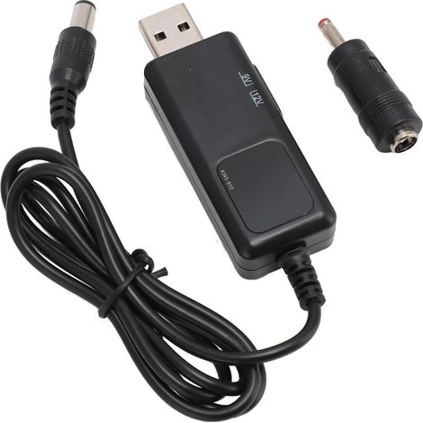 Ligne D'alimentation USB, One Drag One 9 V 12 V Câble D'alimentation USB Câble Convertisseur USB Boost pour Routeurs, Caméra, Lampe de Table, Mini Haut-parleurs, Ventilateurs USB (1/5)