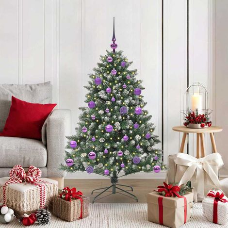 Künstlicher Weihnachtsbaum mit 150 LEDs mit Ständer Grün 120 cm
