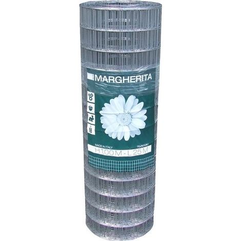 RETE ELETTROSALDATA ZINCATA 'MARGHERITA' 50X75 CAVATORTA h 150 cm - Rotolo 25 mt