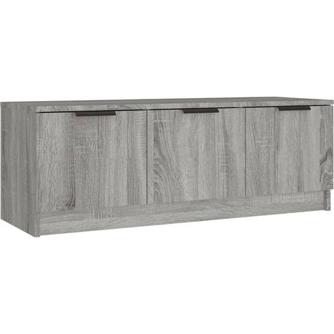 Soporte multimedia para TV estantería para televisión buffet para televisión comedor salón dormitorio sonoma 102 x 35 x 36,5 cm madera contrachapada gris 020028350