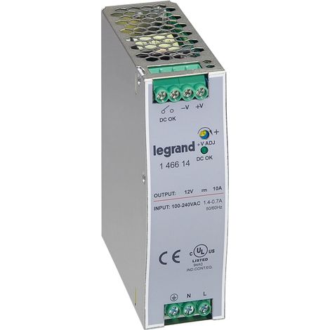 alimentation stabilisé - découpage - 100/240v - 12vdc - 120w - legrand 146614