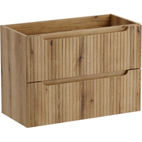 Mobile sottolavabo VANO 80 cm in rovere sospeso con 2 cassetti