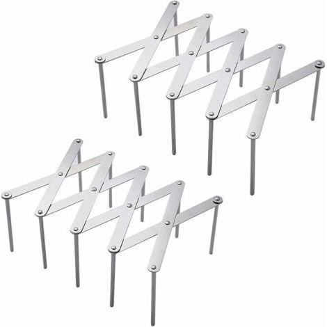 Nazalus-Vente chaude-Support pour couvercles en acier inoxydable, Ustensile de cuisine organisateur, Support Désign et Ajustable pour Ranger Casserole Couvercles en Verre（2 pièces） (1/5)