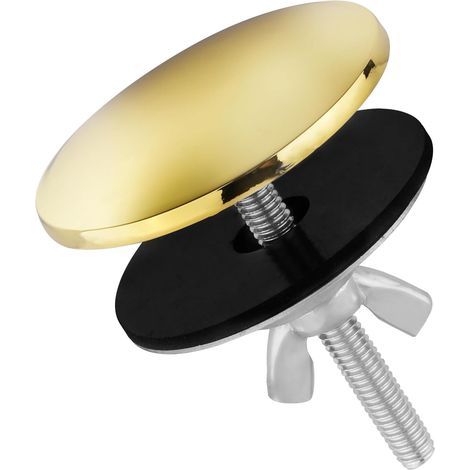 Couvercle Trou Robinet, 5cm Acier Inoxydable Couvercle de Trou de Robinet d'Évier de Cuisine Bonne Étanchéité Bouchon de Trou de Robinet d'Évier pour la Prévention des Fuites (Or) (1/5)