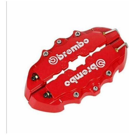 2 pièces rouge 3d style étrier de frein couverture universel voiture disque avant et arrière kit