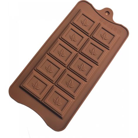 juegos de moldes de silicona para dulces, moldes cuadrados para pasteles de 10 compartimentos, moldes de silicona para galletas de chocolate, para hornear en casa.