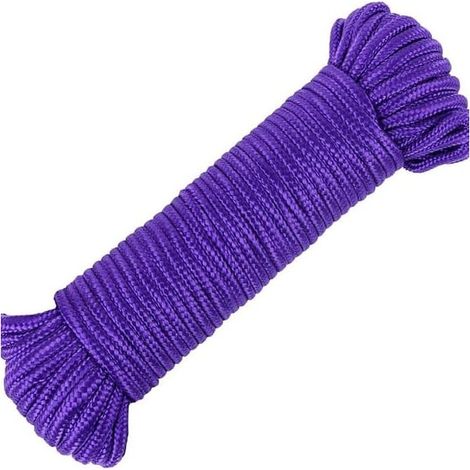 Corde à linge extérieure de 50 m avec drapeau, corde d'escalade en nylon, corde à linge pour la pêche KLB (1/5)