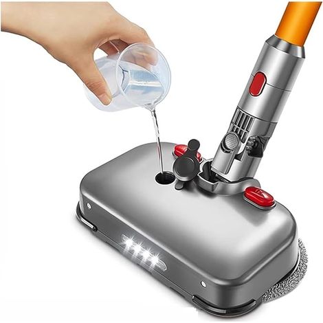 Fregona eléctrica con cabezal para limpieza en seco y húmedo, compatible con las aspiradoras Dyson V7, V8, V10, V11 y V15, cabezal de cepillo para aspiradora con luz LED. (1/4)