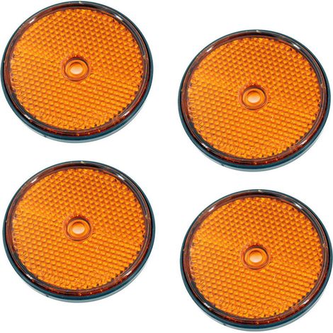 Catadioptre ø 60 orange avec trou (Lot de 4 )