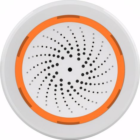 Sirène Alarme WiFi - 1 Unité - ABS - 100 dB Lumière Stroboscopique - Sécurité Domicile Tuya - 68x68x30 mm