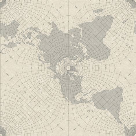 Papier peint auto-adhésif - Carte Du Monde - 5.75 m x 45 cm (1/3)