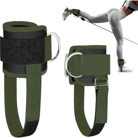 Sangle de cheville pour machine à câble Hommes et femmes Sangle de cheville réglable pour salle de sport pour exercices de kickback, de fessier, d'extension de jambe, de curl (1/4)