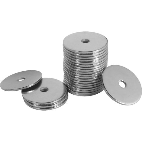 Rondelles Metal M4, Rondelle Inox M4 x 25mm, Rondelles Plates 20 Pièces, Rondelle en 304 Acier Inoxydable DIN9021 / ISO7093, Rondelles pour Vis et écrous (1/5)