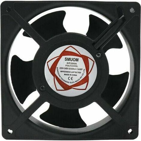 Ventilateur axial pour boîte de cheminée Insérable Haute température Pales en métal Silencieux Universel 120 x 120 x 38 mm (1/5)