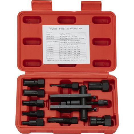 Ensemble D'extracteurs de Roulement de Moto 10 Pièces, Kit D'outils D'extraction de Roulement de Roue, Outil de Retrait de Roulement de Moto Robuste et Pratique, Universel (1/5)