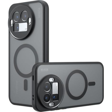 Funda para Realme GT 8 Pro, compatible con MagSafe, funda mate Erbord, color negro. (1/3)
