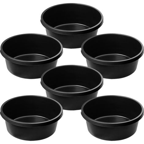 Bol redondo, capacidad de 14 litros, asas ergonómicas, plástico resistente, material no tóxico, versátil para jardinería y agricultura. (1/5)
