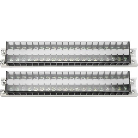 Bornier à double rangée 660V 15A, 2 pièces, barrière à 10 Positions avec couvercle T1520 (1/5)