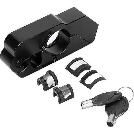Levier de verrouillage antivol universel en alliage d'aluminium CNC pour moto, butée de frein (noir) (1/4)