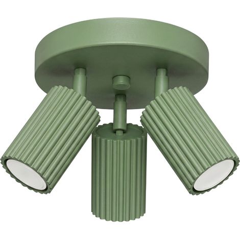 Plafones KARBON salvia aluminio 3xGU10 19.5cm Sollux (1/2)