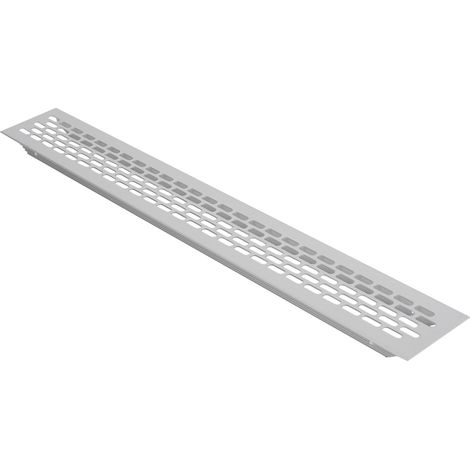 Lüftungsblech Aluminium Lüftungsgitter Stegblech Silber 60x480mm versetzte Lochung (1/5)