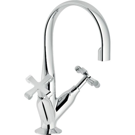 NOBILI Carlos Primero rubinetto lavabo 2 maniglie con bocca girevole codice prod: CP218/1CR (1/2)