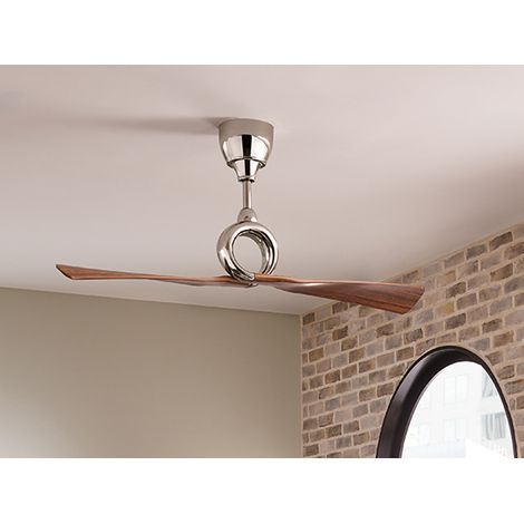 Ausgefallener Deckenventilator LINK mit Fernbedienung, Ø 137cm Holzoptik (1/5)