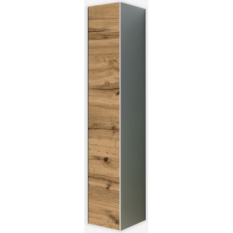 Colonna bagno sospesa salvaspazio con anta push Igea - Rovere