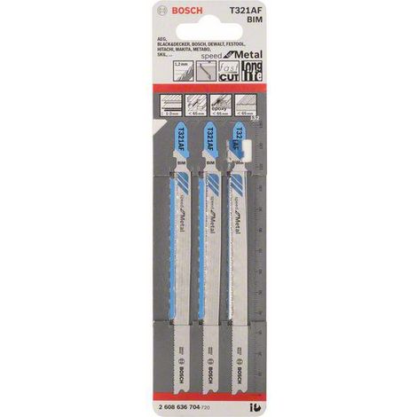Bosch Stichsägeblatt T 321 AF Speed for Metal