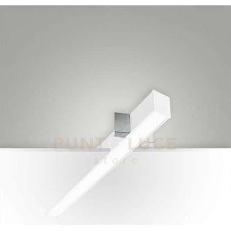 TURNER INCASSO A RASO BIANCO 29W 3000K 3470LM OPALE IP40 100CM DIMMERABILE DALI