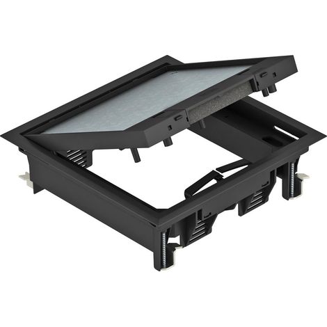 OBO Bettermann Inserto de dispositivo para montaje universal 222x222x65 Poliamida negro grafito RAL 9011, 7405146