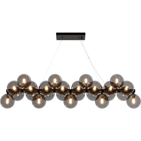 Maytoni Lampadario moderno Dallas 25 luci G9 nero metallo vetro diffusori (1/2)