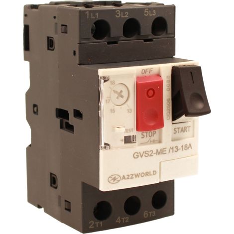 Salvamotore Interruttore Termico di Protezione Motore, 3P 2.5M Regolabile AC 590V Monofase e Trifase IP20 (10-16A) (1/3)