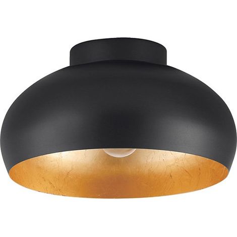 Plafoniera eglo mogano2 e27 1x40w nero oro-900554 (1/4)