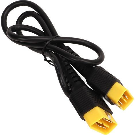 Câble de diagnostic universel jaune de 100 cm avec boîtier TPT et connecteur mâle-mâle 16 broches pour véhicule. (1/5)