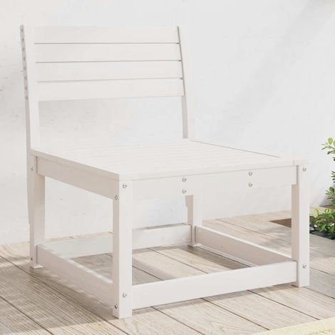 vidaXL Sofá de jardín madera maciza de pino blanco (1/5)