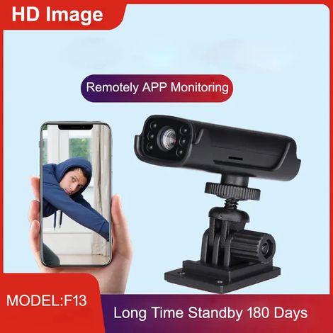 Caméra de surveillance Wi-Fi F35 pour la maison, surveillance sans fil à distance depuis un téléphone portable, qualité HD, batterie 650 mAh, vision nocturne (1/5)