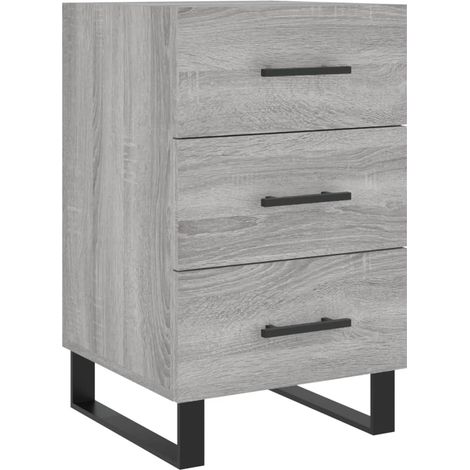 Maison Exclusive - Comodino Grigio Sonoma 40x40x66 cm in Legno Multistrato