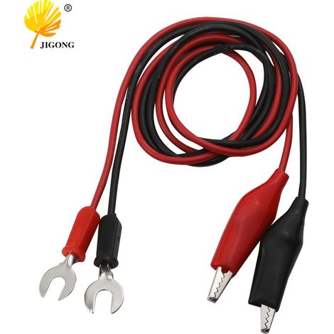 Fil de test à borne en U, fil à insertion de 6 mm avec pince crocodile, fil de connexion à fiche gainée, outils de test et de réparation de circuits.