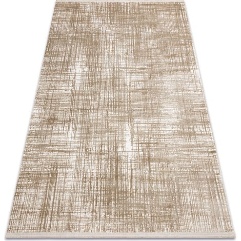 Moderner Teppich DUKE A0357 beige - Vintage, strukturiert, sehr weich, Fransen beige 180x270 cm