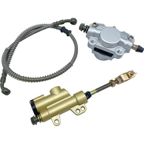 Étrier Pompe Maître-Cylindre de Frein arrière pour ATV Quad Go Kart Dirt Bike Compatible avec 50cc 70cc 90cc 110cc 125cc 150cc 200cc 250cc (1/5)