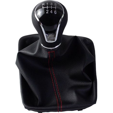 Pommeau/levier de vitesse pour véhicules SEAT Leon, kit d'accessoires intérieurs, pommeau/levier de vitesse Red Line 5 vitesses, une pièce, pommeau/levier de vitesse Red Line 5 vitesses SEAT Leon, amé (1/4)